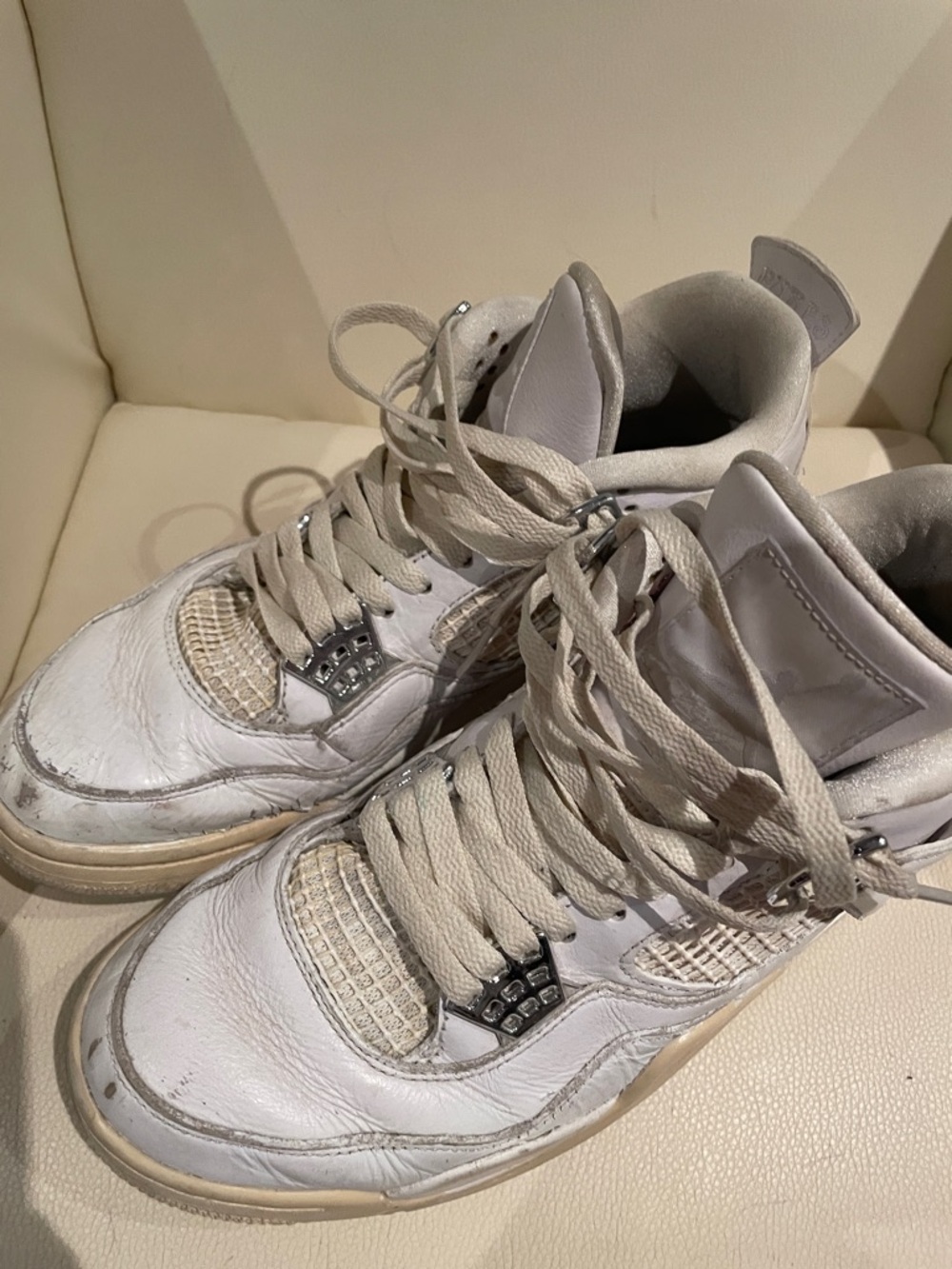 Nike White and Off-White Men’s Sneakers